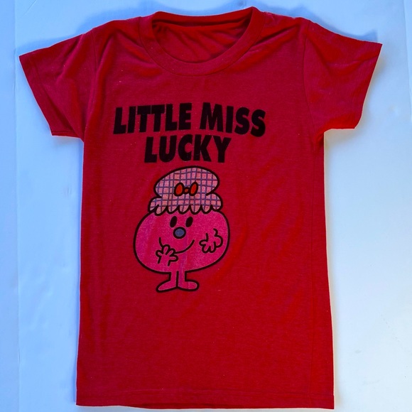 XS LITTLE MISS LUCKY RED T-SHIRT - Picture 1 of 6